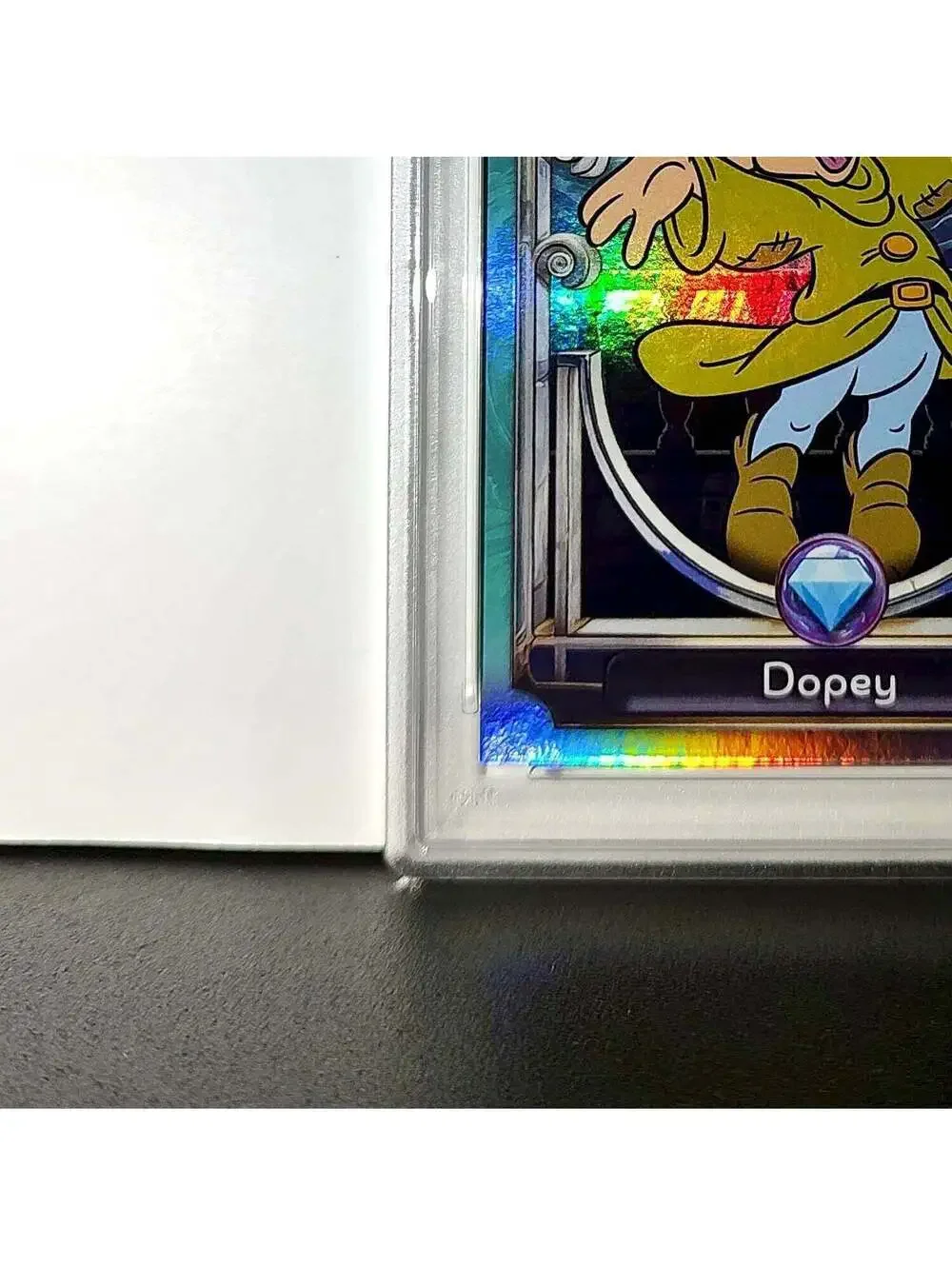 Dopey 2025 Topps Disney #107 Diamond Card Snow White and the Seven Dwarfs PSA 9
